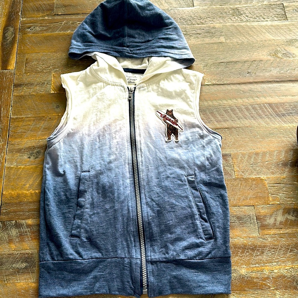 Boys Lucky Zip Up Hooded sleeveless Top